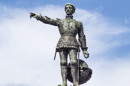 Preview: The statue of Henry the Navigator on the Infante D. Henrique square in Porto, Portugal