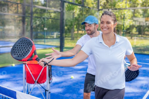 Preview: Expert coaching in outdoor padel training.
