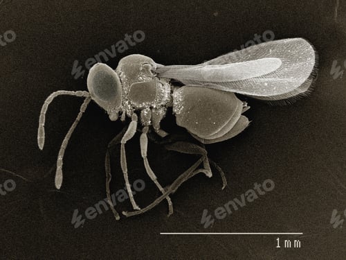 Preview: Coloured SEM of parasitic wasp (Charipidae)