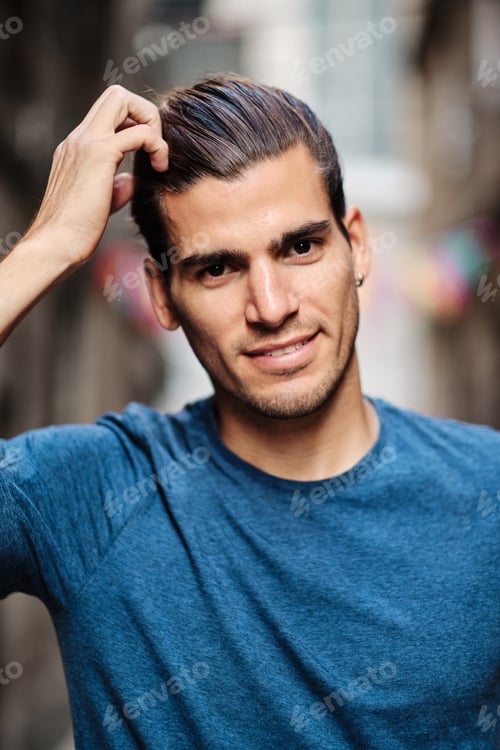 Preview: young model looking at camera