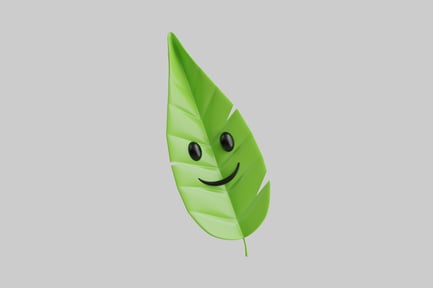 Preview: Cheerful leaf character
