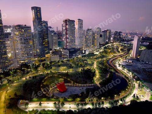 Preview: La Mexicana Park at Twilight in Mexico City