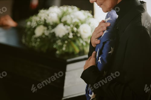 Preview: Widow Hugging American FLag