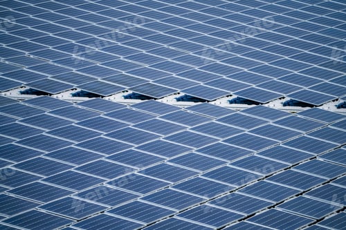 Preview: Floating solar panels and cell platform on the water of solar cell power plant