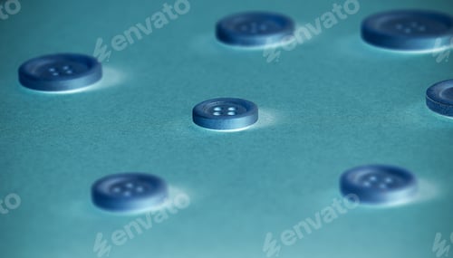 Preview: Wooden Buttons Lie On A Bright Background