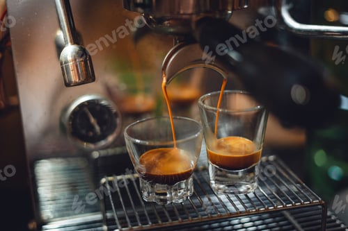 Preview: Expresso Coffee machine making a coffee