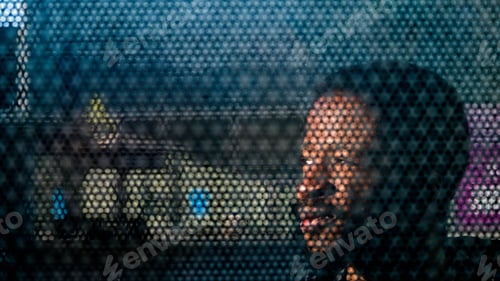 Preview: Young African American man in a contemplative stance