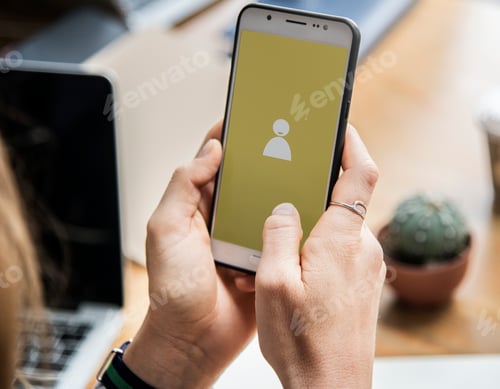 Preview: Woman using smartphone for social media
