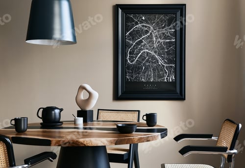 Preview: Modern composition of dining room interior