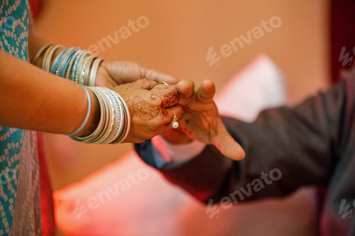 Preview: Human Hands Couple Bride Groom Holding Items Weddings Festival Celebrations