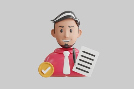 Preview: Cartoon business man asset