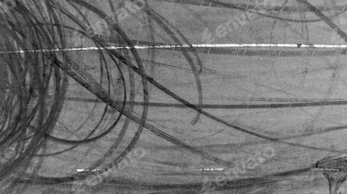 Preview: Tire mark from car skid mark, Car tire mark skid mark on asphalt road race track.