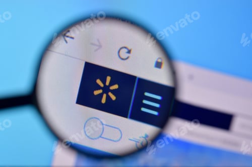 Preview: NY, USA - FEBRUARY 29, 2020: Homepage of walmart website on the display of PC, url - walmart.com.