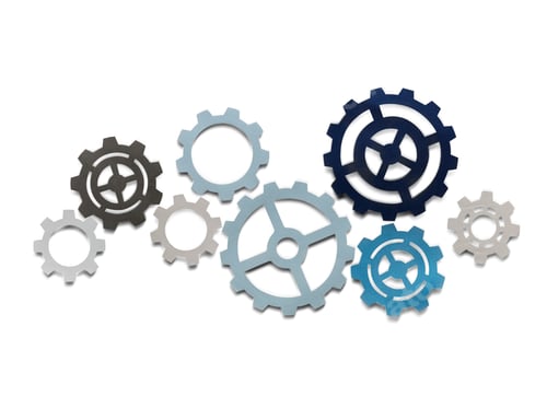 Preview: Support gears isolated on white background