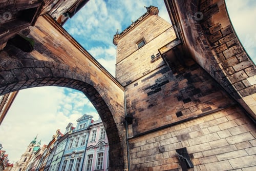 Preview: The old part of Prague taken from Charles Bridge