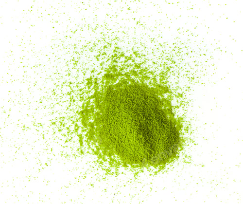Preview: matcha green tea powder on white background