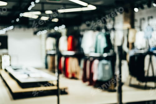 Preview: Abstract blurred background of interior clothing store