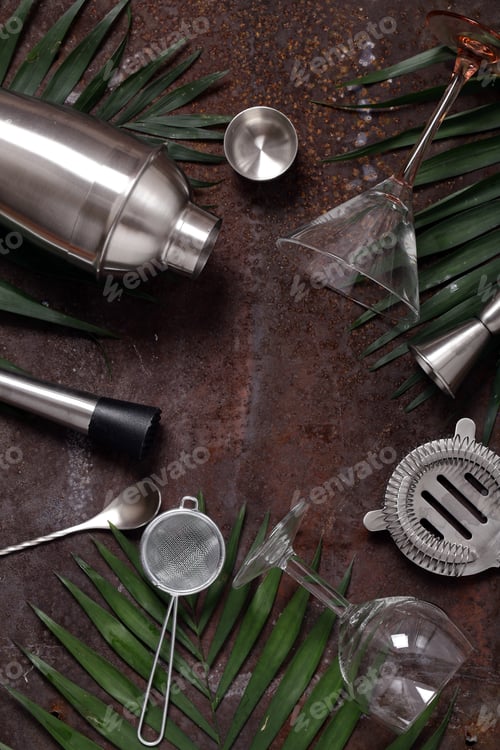 Preview: Cocktail Shaker on the Background