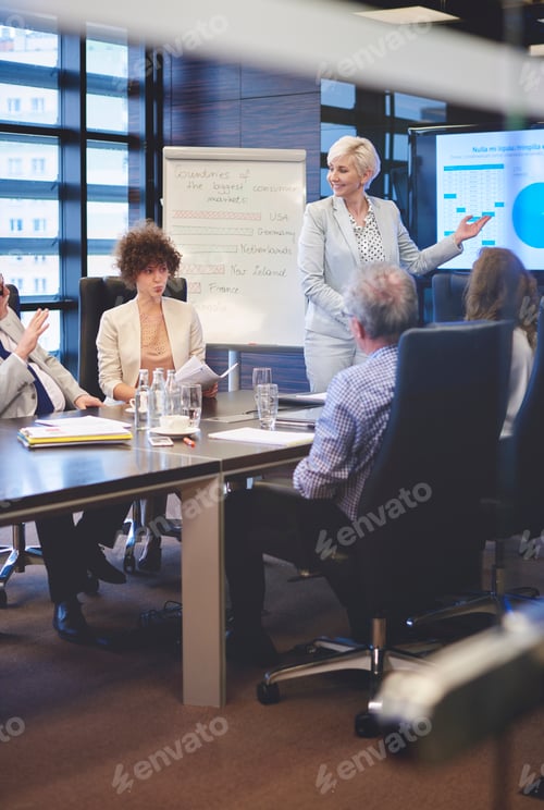 Preview: Shot through window of business life