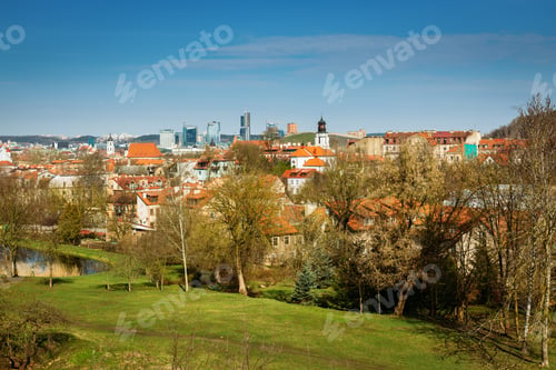 Preview: The early springtime cityscape scene in Vilnius, a capital of Lithuania