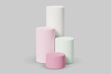 Preview: Five Cylinders in Pastel Colors