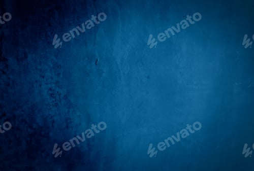 Preview: Vintage grunge blue concrete texture studio wall background with vignette.