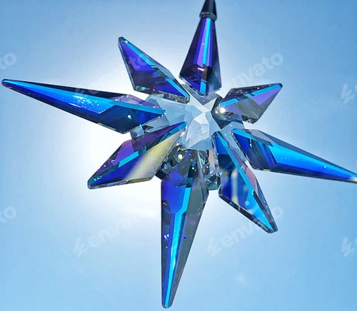 Preview: Crystal Blue Christmas Ornament