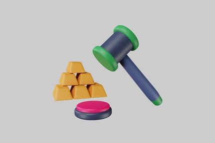 Preview: Hammer striking cubical structure with adjacent disc
