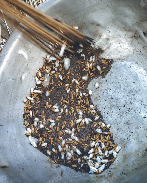 Preview: Preparing Rice in a Metal Pan with Sticks