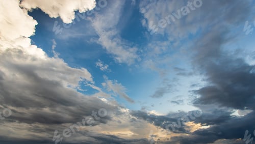 Preview: colorful dramatic sky with cloud at sunset