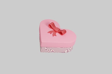 Preview: Heart box with ribbon detail