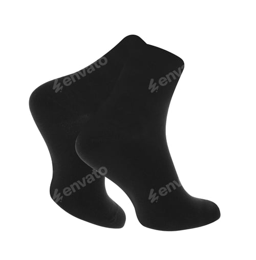Preview: Blank black socks isolated