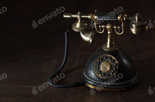 Preview: Old vintage rotary phone