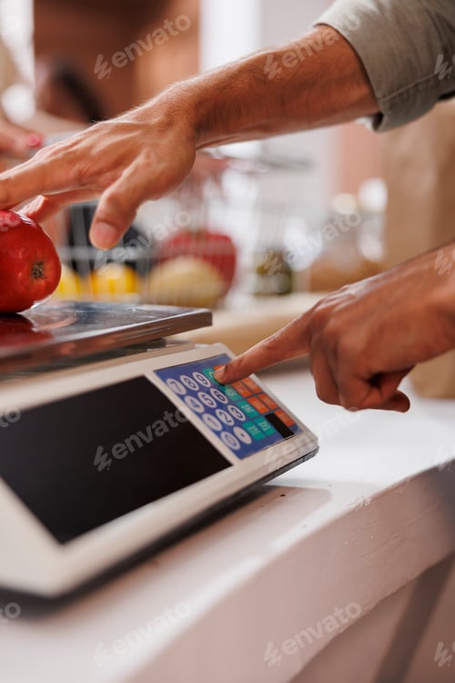 Preview: Weighing machine used in grocery store