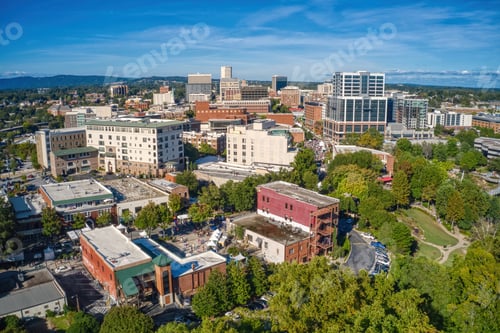 Preview: Aerial View of Greenville, South Carolina during Autumn