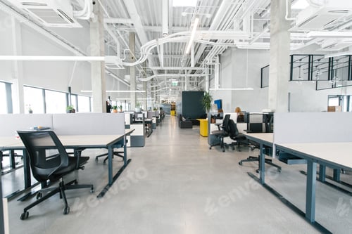 Preview: Contemporary interior of open space office
