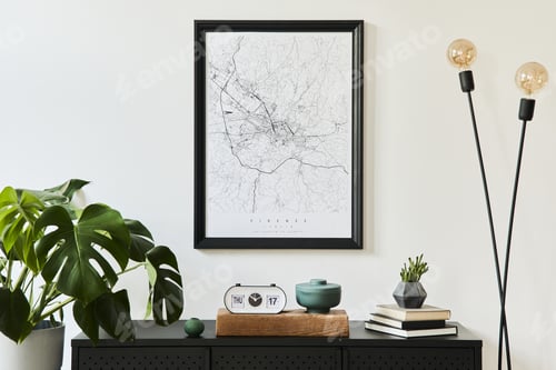 Preview: Stylish composition of living room interior