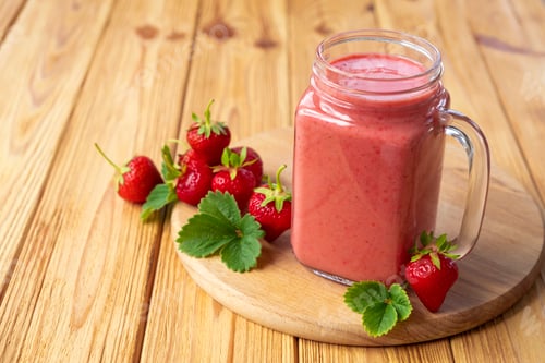 Preview: Refreshing Strawberry Smoothie with Fresh Strawberries