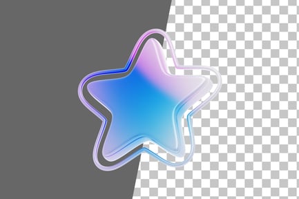 Preview: Star With Outline Shape 3D Icon