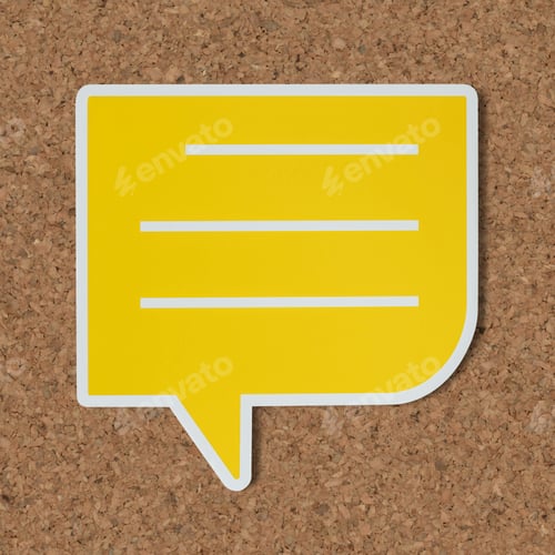 Preview: Speech bubble cut out icon