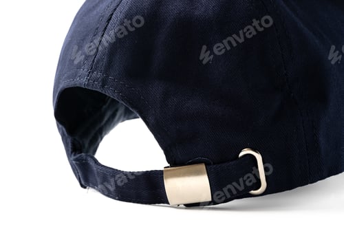 Preview: Navy Blue Baseball Cap on a White Background With Clear Lighting