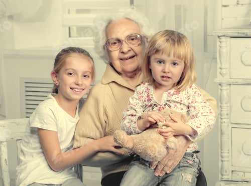 Preview: greatgrandmother with two greatgranddaughters