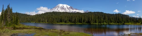 Preview: Reflection Lake with Mt Rainier in the background during a sunny summer day