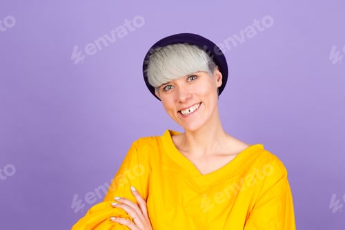 Preview: Studio portrait of european woman