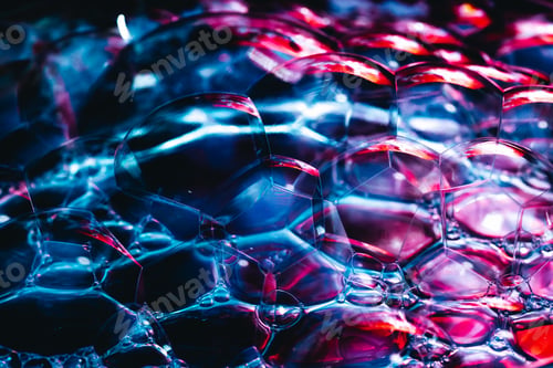 Preview: Dark and colorful abstract bubbles