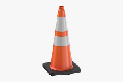 Preview: 28-Inch Traffic Cone with Reflective Bands