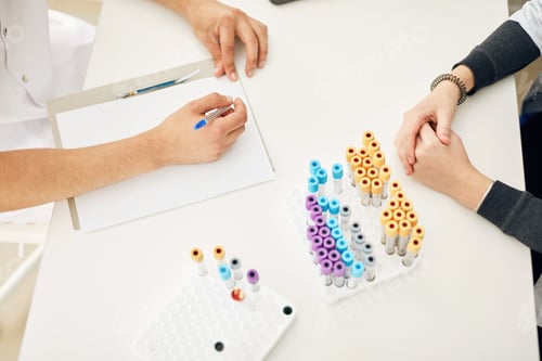 Preview: a lot of test tubes on the table