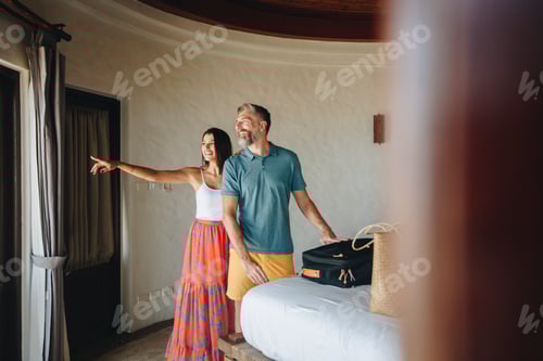 Preview: Honeymooners checking in to a hotel room