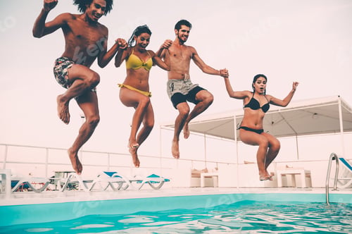 Preview: Enjoying pool party.