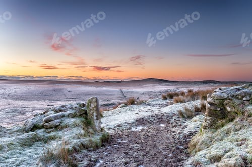 Preview: Beautiful Winter Sunrise over Bodmin Moor
